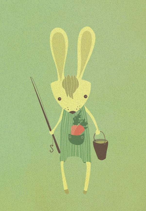 Children illustration of hare character